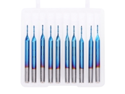Conjunto De 10 Frese De Ponta Redonda Espiral 2-furos Revestimento Azul Carbeto De Cimento 2x22mm