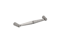 Puxador para Móveis Zamac Distância Central 128mm Prata Antiga Brilhante Conjunto de 25 HARDWAREXCHANGE