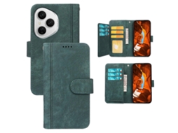 Capa De Couro Tkdaddy Para Honor 400 Pro 5g (global) Com Padrão De Linha E Capa Tipo Carteira Com 9 Compartimentos Para Cartões, Verde