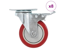 Vidaxl 8 Pcs Rodas Giratórias 100 Mm