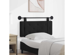 Vidaxl Cabeceira Suspensa Com Luz Led Preto Veludo