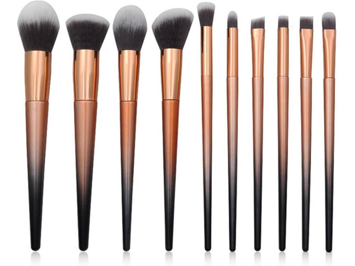 Kit de Pincéis para Maquilhagem WJS 840079092502 (Preto / Dourado)