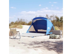 Vidaxl Tenda De Praia 2 Pessoas Impermeável Azul Ciano