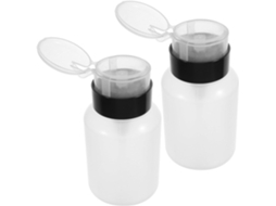 Conjunto de 2 Dispensadores de Esmalte em Plástico Transparente com Bomba Dosadora de 150ml
