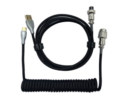Cabo Retrátil Profissional Para Teclado Gamer Com Conector Espiral Durável Para Teclado Mecânico Preto Ly Ebike