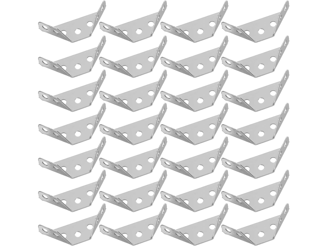 Conjunto De 30 Conectores De Canto, Suporte Angular Triangular De 90°