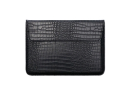 Capa De Couro Sintético De Crocodilo Com Aba, Capa De Suporte Para Laptop De 13 Polegadas, Capa Protetora Para Laptop Brilvibera