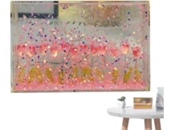 Brilho floral suave, linda iluminação decorativa com pétalas em movimento.