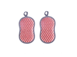 Esponja de Limpeza Dupla Face MDUG (rosa, 2 Peças)