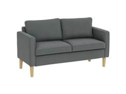 Divã 2 Lugares Com Compartimento E 2 Almofadas, Veludo E Madeira, 140x63x79cm, Cinza.