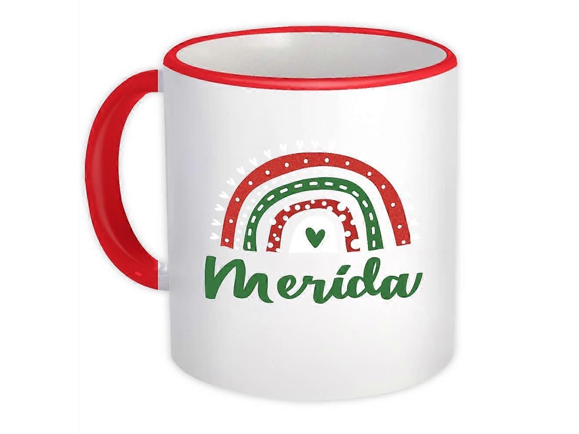 Caneca Presente: Merida México Arco-íris