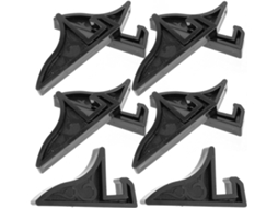 Conjunto De 30 Cavaletes De Exibição Robustos Em Plástico Preto Com Design Elegante.