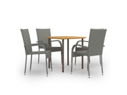 Dining Set, Dining Sets Vidaxl Cinzeto Rattan / Vime (n/a)