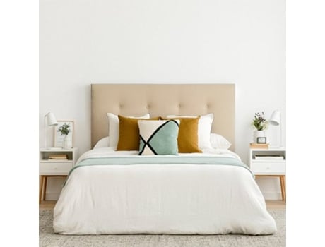 Cama Estofada Com Estrado APOLO 190X140 CM - Bege