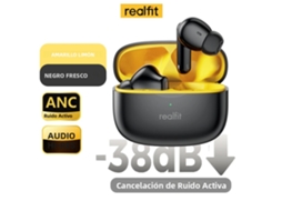 Fones de Ouvido Bluetooth com Cancelamento de Ruído Ativo, Função Enc para Chamadas e Graves Estéreo Hifi. MDUG (pretos)