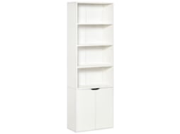 Estante para livros, 4 compartimentos, armário, 59x29x180cm branco | S/MARCA