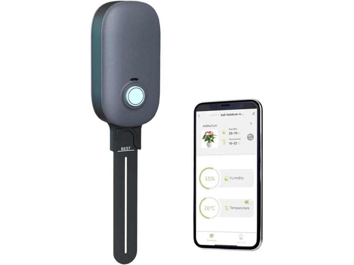 Medidor De Umidade Do Solo E Temperatura Ar, Sensor 2em 1com Monitoramento Remoto Por Aplicativo, À Prova D