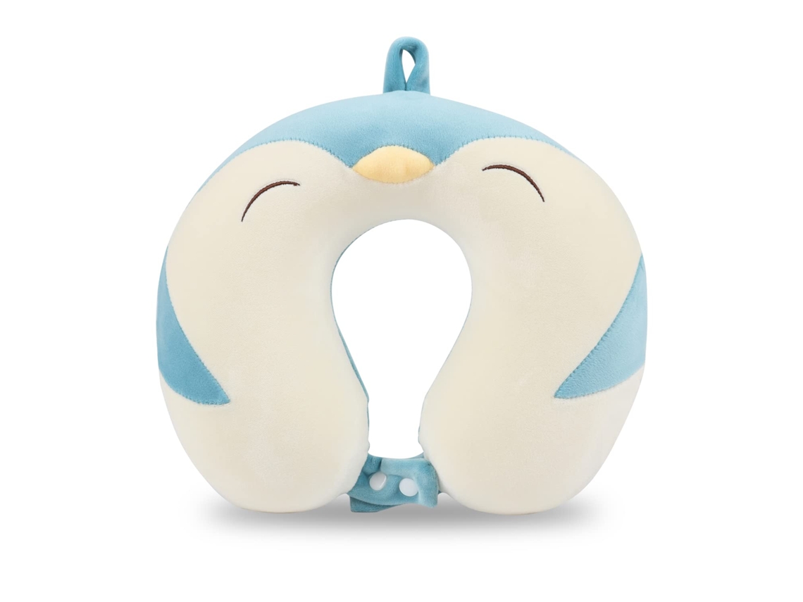 Travesseiro de viagem fofo para crianças e adultos, espuma viscoelástica pura, design de pinguim Slowmoose