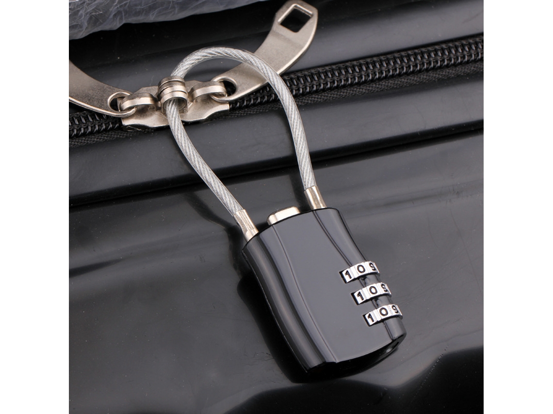 Pacote com 6 Cadeados BRILVIBERA, 3 Dígitos, Pequenos