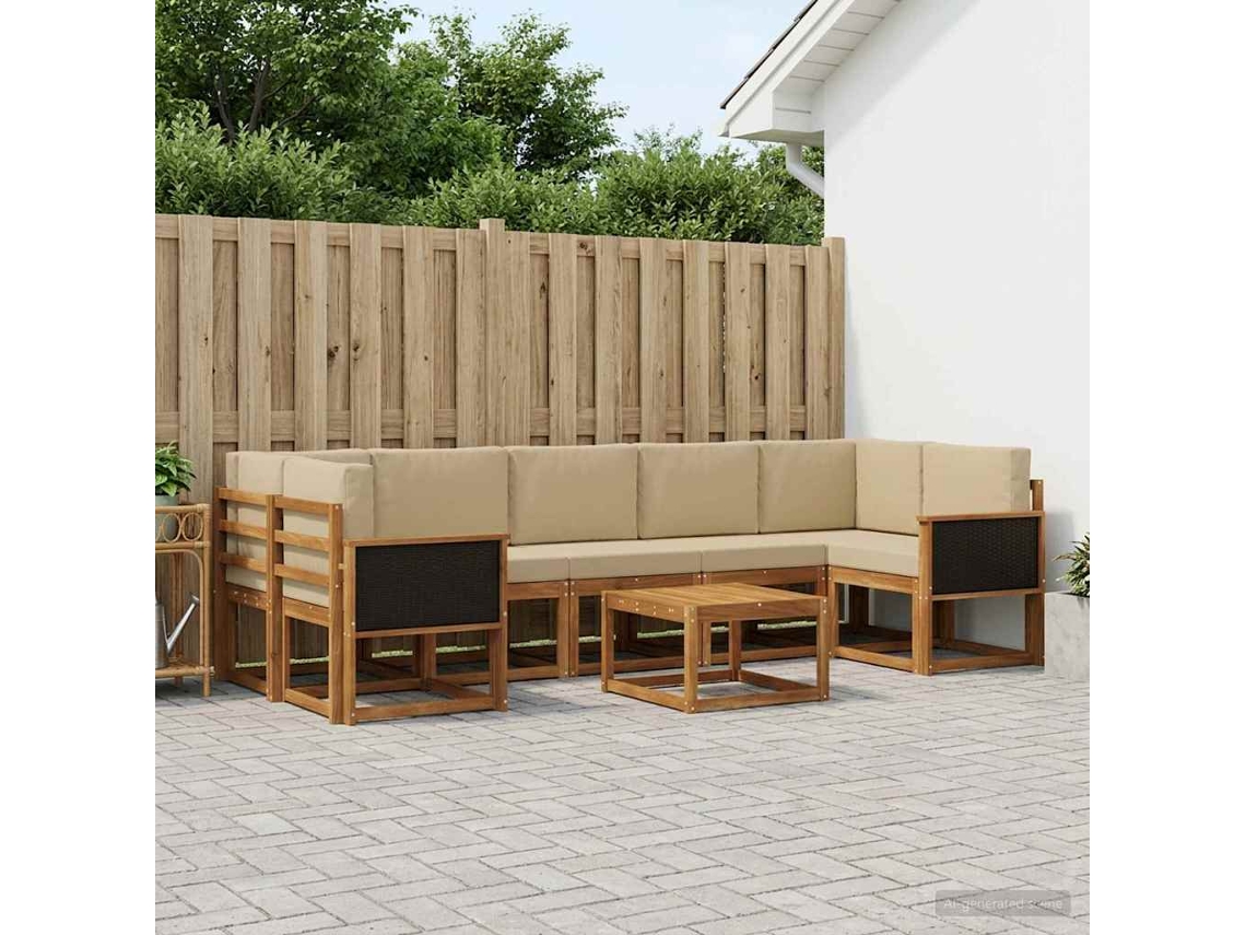 Vidaxl Conjunto De Sofás Para Exterior 6 Unid.