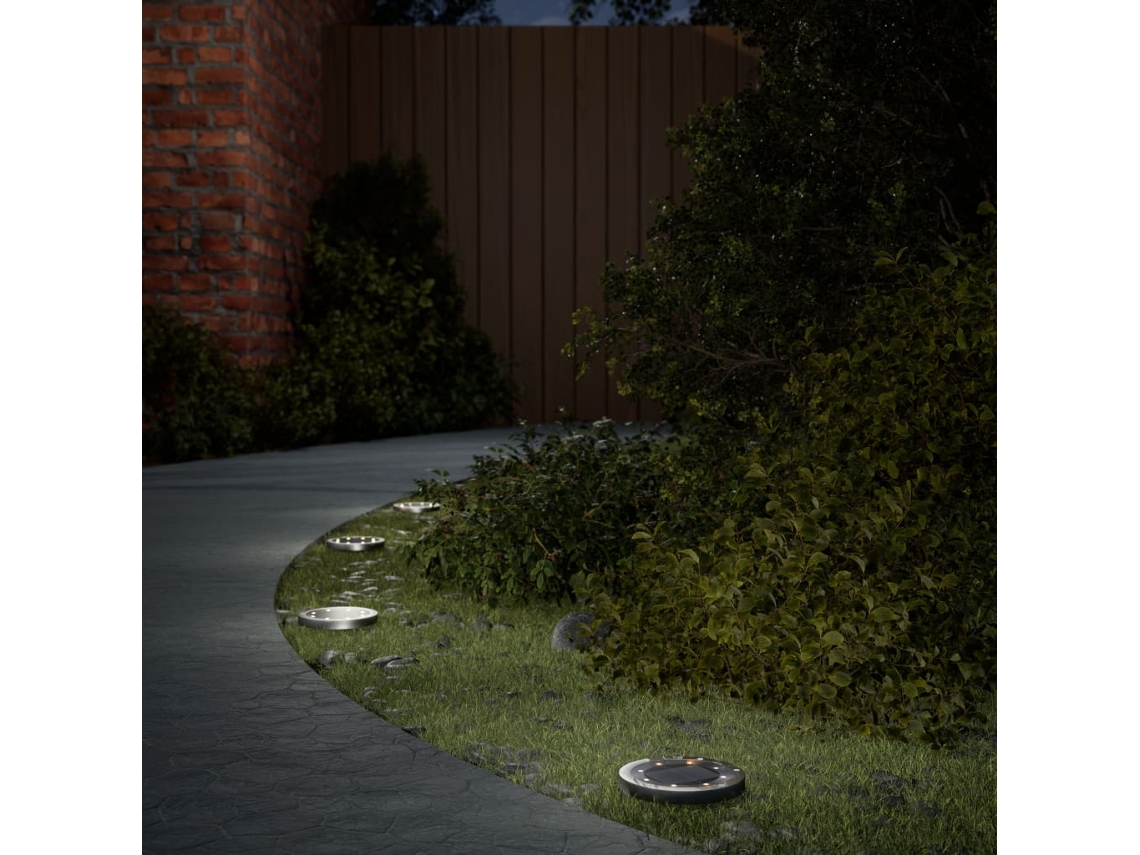 Vidaxl Luzes Solares Para Exterior Com Espigões 4 Pcs Branco Quente