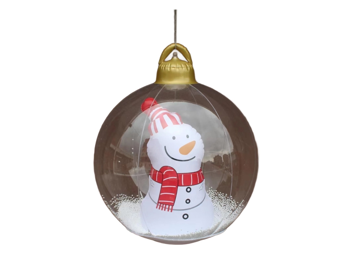 2026 bola de Natal Gigante Inflável com Luz, Decoração de Natal Exterior Iluminada
