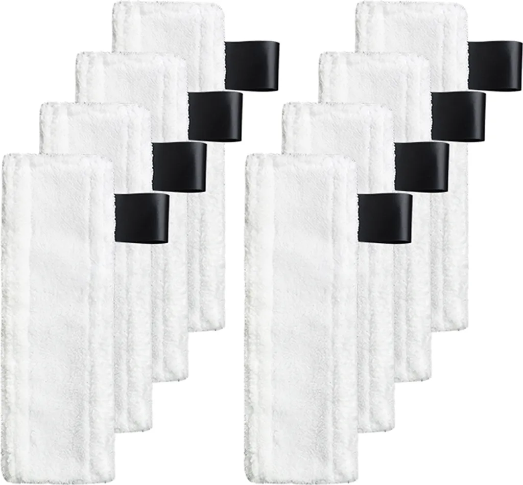 Conjunto de 8 Panos Microfibra Compatíveis com o Bocal Chão Easyfix Sc 2, Sc 3, Sc 4 e 5 da Kärcher para Limpadores a Vapor BRILVIBERA
