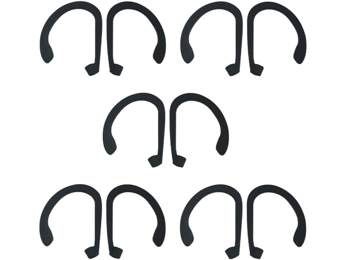 Ganchos De Orelha Anti Perda Stobaza, 5 Pares De Ganchos Silicone Para Fones Ouvido Sem Fio Com Design Macio E Função