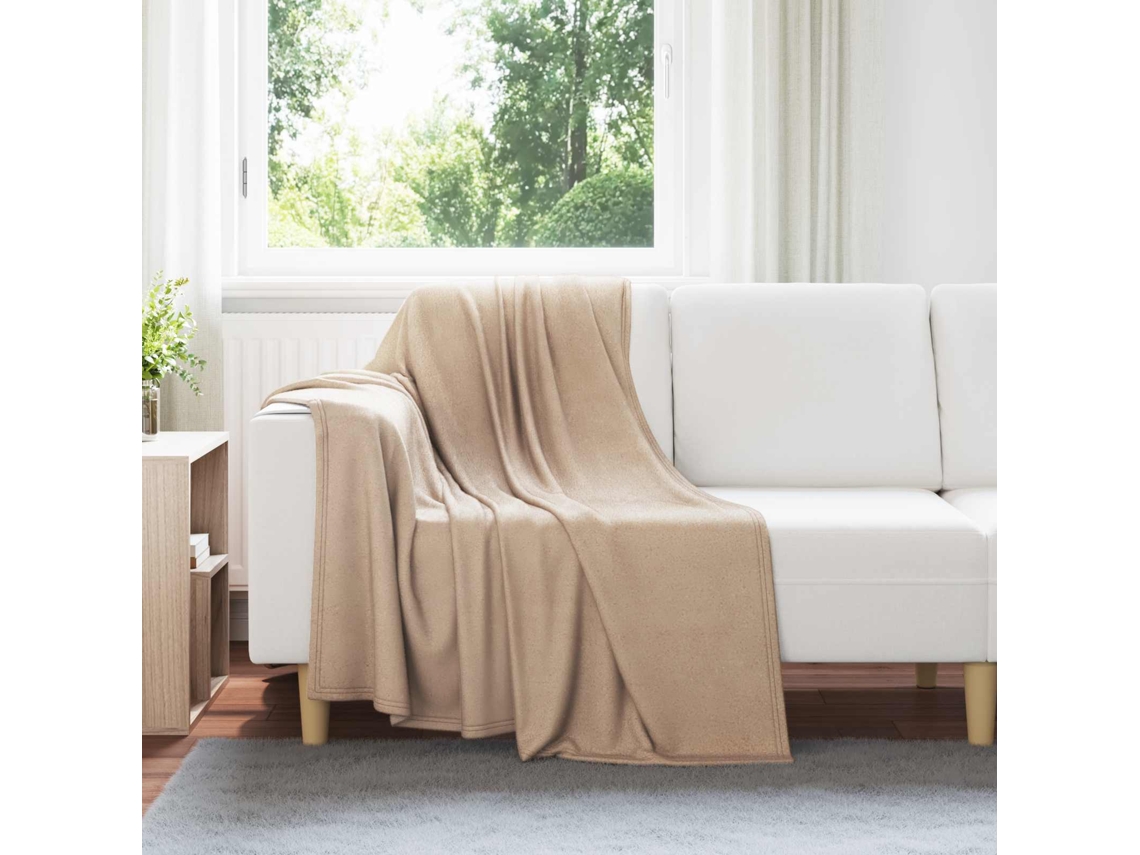 Vidaxl Manta Camelo 170 X 130 Cm 0.34 Kg Lã