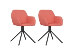 Swivel Dining Chair, Swivel Dining Chairs Vidaxl Cor-de-rosa Veludo (n/a)