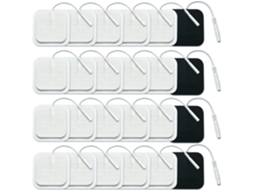 24 Eletrodos De Reposição 40 Mm X Para Aparelho Tens, Autoadesivos Reutilizáveis.