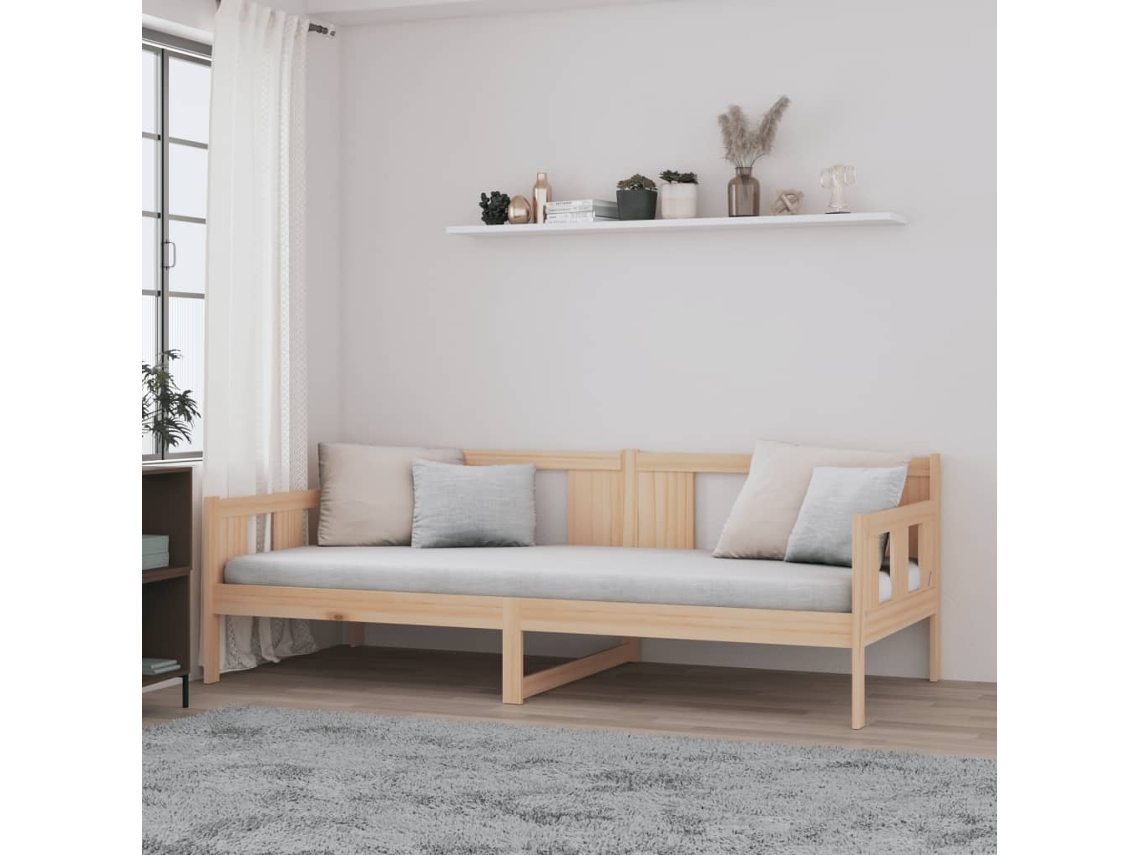 Vidaxl Sofá-cama 80x200 Cm Madeira De Pinho Maciça