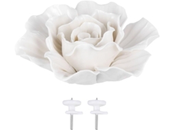 Elegante Decoração Parede Cerâmica Branca 3d Rosas Ideal Ambientes Internos Externos Entradas Paredes GOKOCO