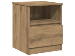 Bedside Cabinet, Bedside Cabinets Vidaxl Marrom Madeira Processada (n/a)