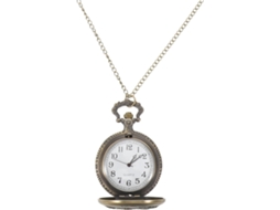 Colar GOKOCO Relógio Vintage Pingente Quartzo Bronze Contador Numerais Árabes