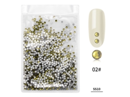 1440 Peças/saco De Pedras De Vidro Coloridas Para Unhas Artísticas Decoração De Manicure (verde Oliva)