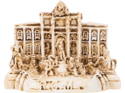 Decoração Fontana Trevi Resina Prática Durável Lembrança Viagem Exclusiva Modelo Miniatura Igreja Escritório GOKOCO