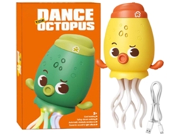 Brinquedo Elétrico Dançante Polvo Musical Para Crianças Animal Fofo Com Detecção De Obstáculos A