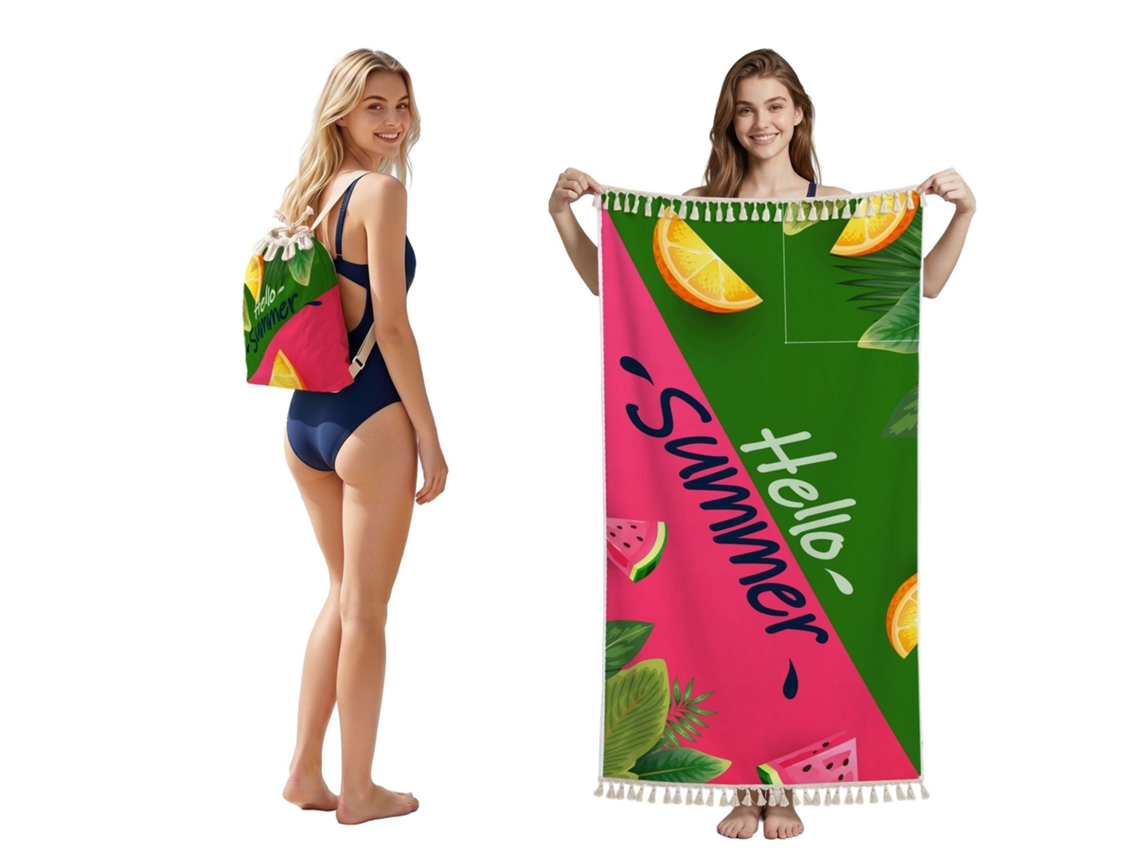 Toalha de Praia HENTEN HOME Dobrável e Transformável em Mochila 90x180 Cm | HENTEN HOME
