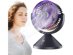 Ventilador Portátil Para Barraca De Camping Com Rotação 360°,