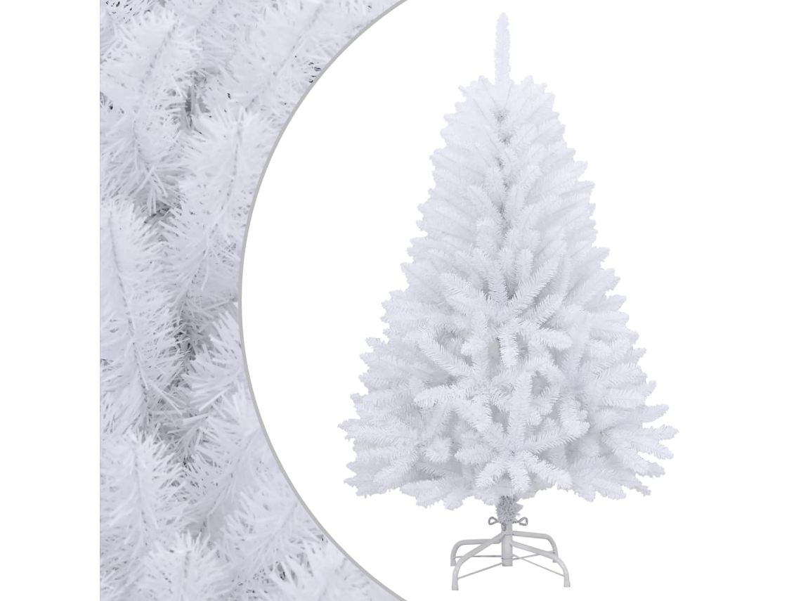 Vidaxl Árvore De Natal Artificial Articulada Com Suporte 150 Cm Branco