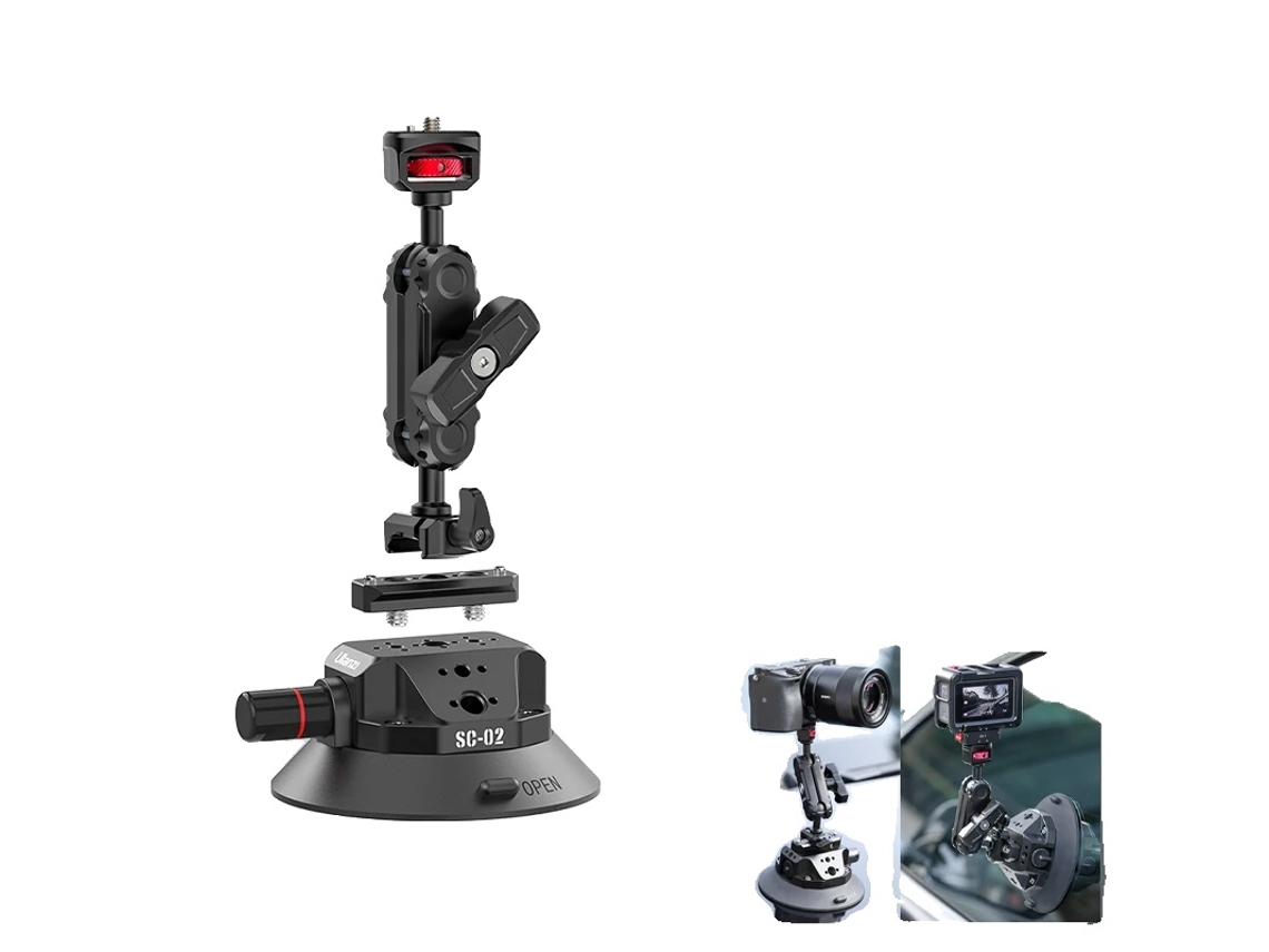 Suporte De Copo De Sucção Com Liberação Rápida Ulanzi, Alta Capacidade De Carga, Rotação De 360°,4.5in(3kg Load)
