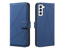 Capa De Couro Para Celular Com Padrão Geométrico Rfid