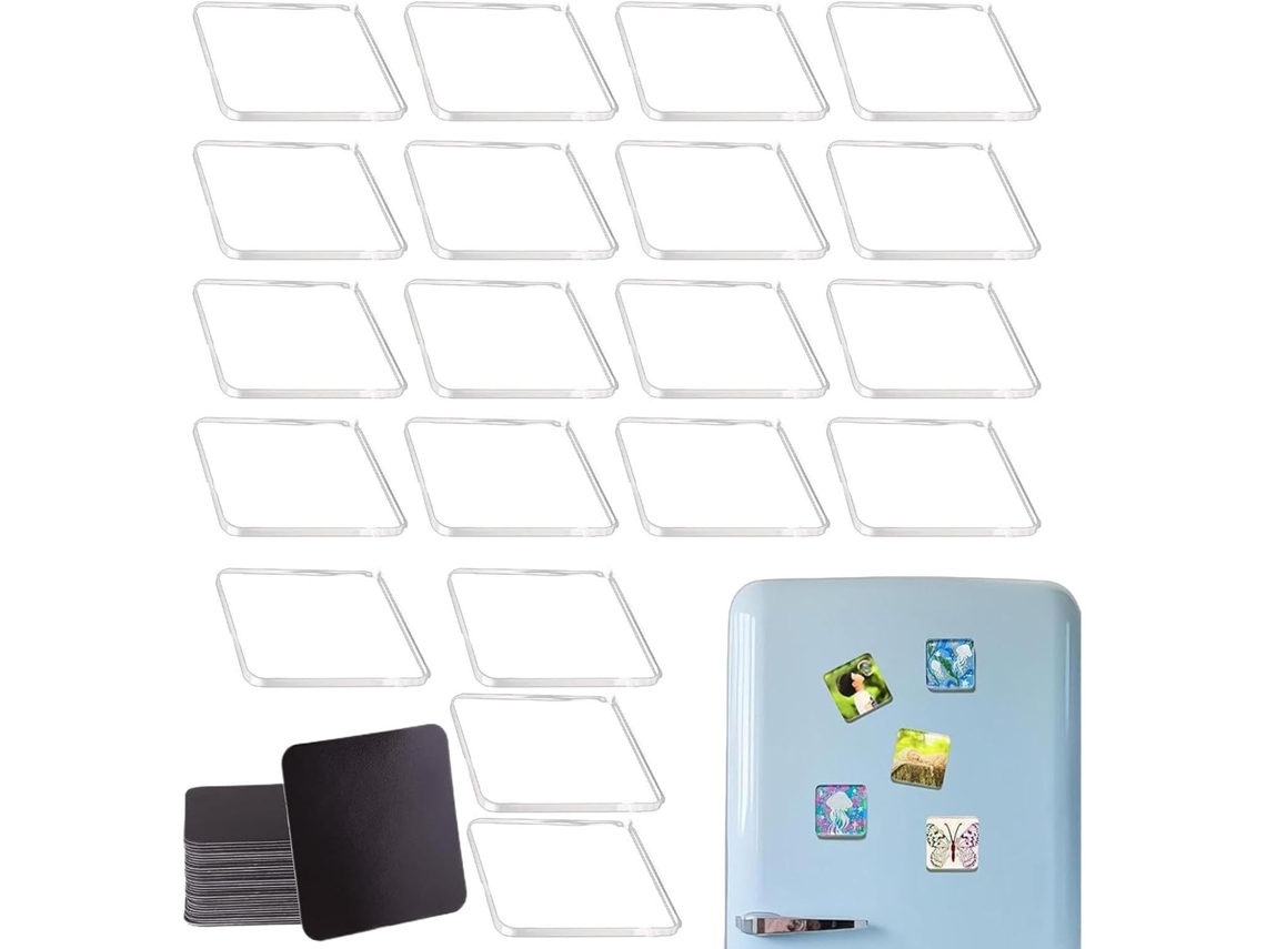 Kit De Ímãs Diy Com 20 Peças Em Acrílico Para Decoração De Geladeira - Hobby Criativo