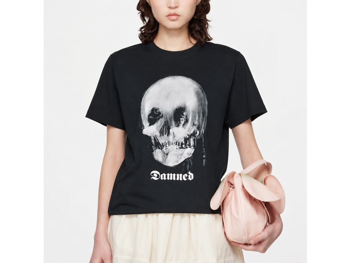 The Damned Mirror Skull T-shirt Unisex Adults Size:xxl