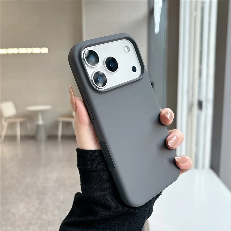 Capa Magnética De Silicone Líquido (cinza Para Iphone 16 Pro Max), Capa Macia Fosca.