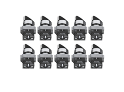 Interruptor Rotativo Com Botão 2 Posições, 10 Unidades, Berm, Ac 240v, Normalmente Fechado