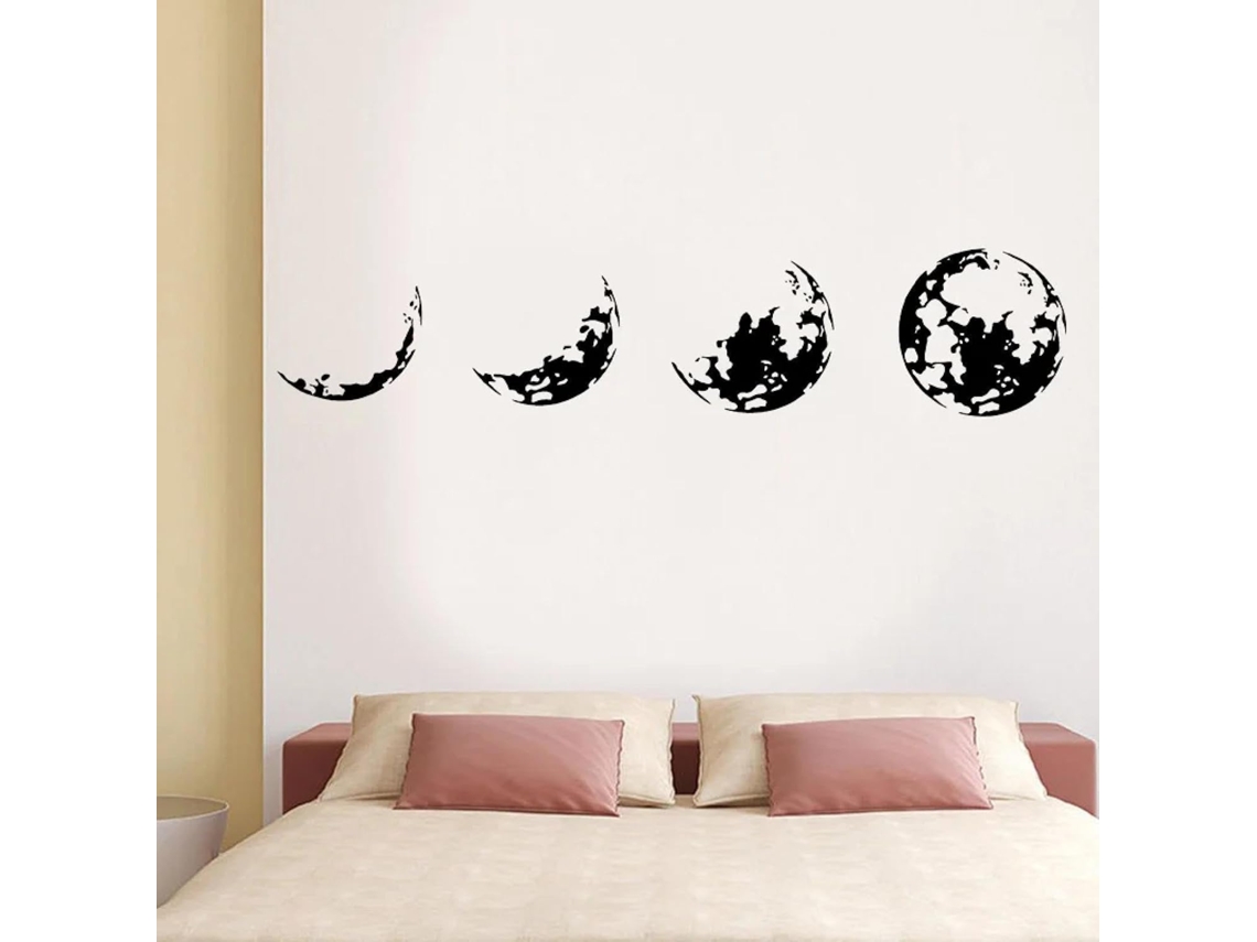 Adesivos Murais De Lua Com Magníficos Motivos De Fases De Lua, Para Decoração De Salão, Quarto E Quarto De Criança.