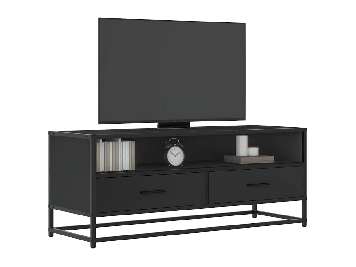 Vidaxl Móvel Para Tv 100x34,5x40 Cm Derivados De Madeira/metal Preto