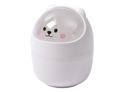 Cute Urso Forma Lixeira Pode Cesto De Lixo De Grande Capacidade Cartão De Desenho Animado Desktop Lixeira Pode